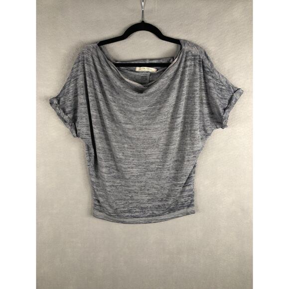 We The Free Women's Size Medium Slub Cotton Tee Gray - Picture 1 of 9